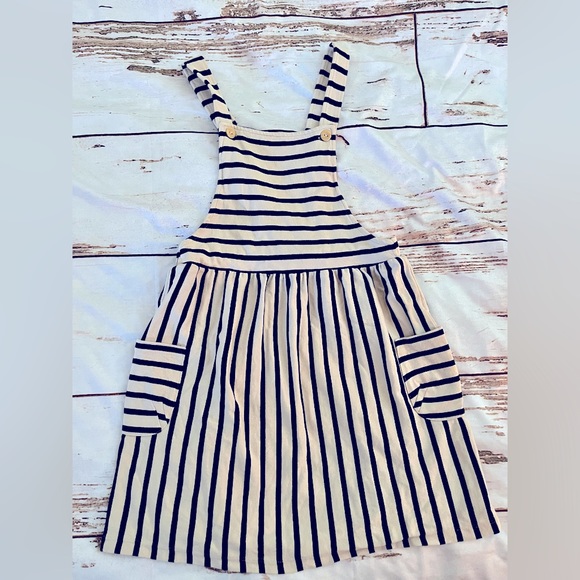 H&M striped overall style dress jumper - Picture 1 of 5
